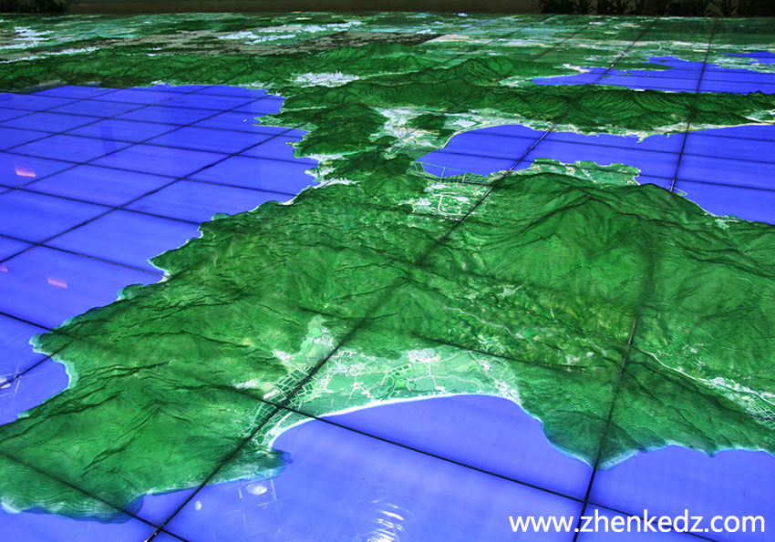 珠海國土資源局地面投影互動全景效果